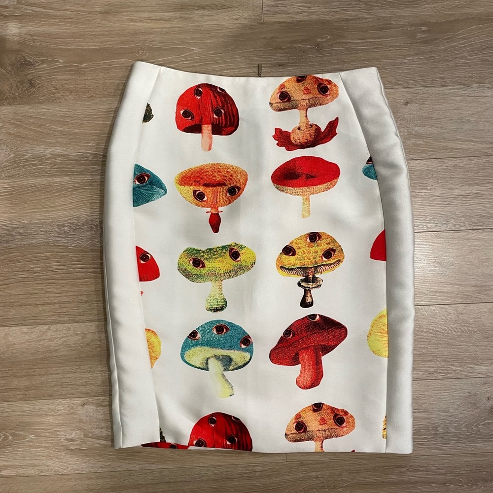 Sandra Angelozzi Pencil Skirt with Mushroom 🍄 Pattern.